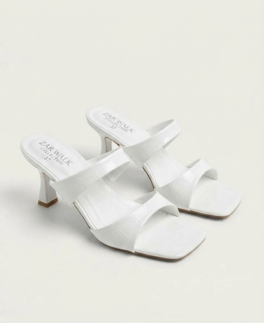 Women’s Croc-Textured Block Heel Sandals
