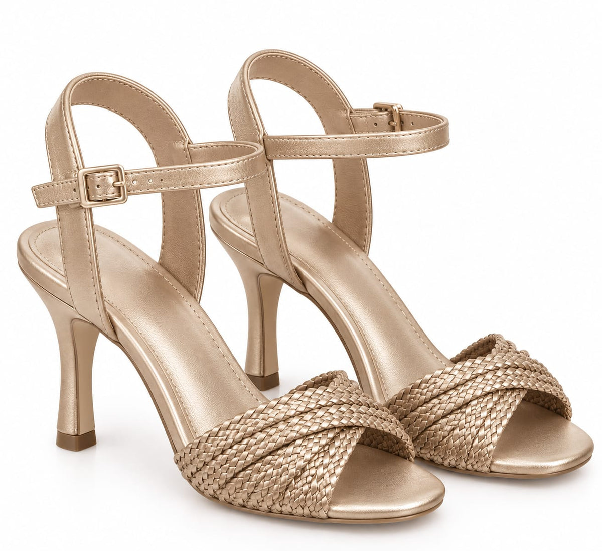 Women's Woven Strap High Heel Sandals – 4 Colours