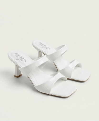 Women’s Croc-Textured Block Heel Sandals